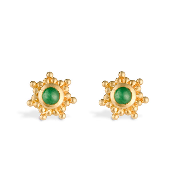 Emily Weld Collins Granium Star Earrings in Emerald