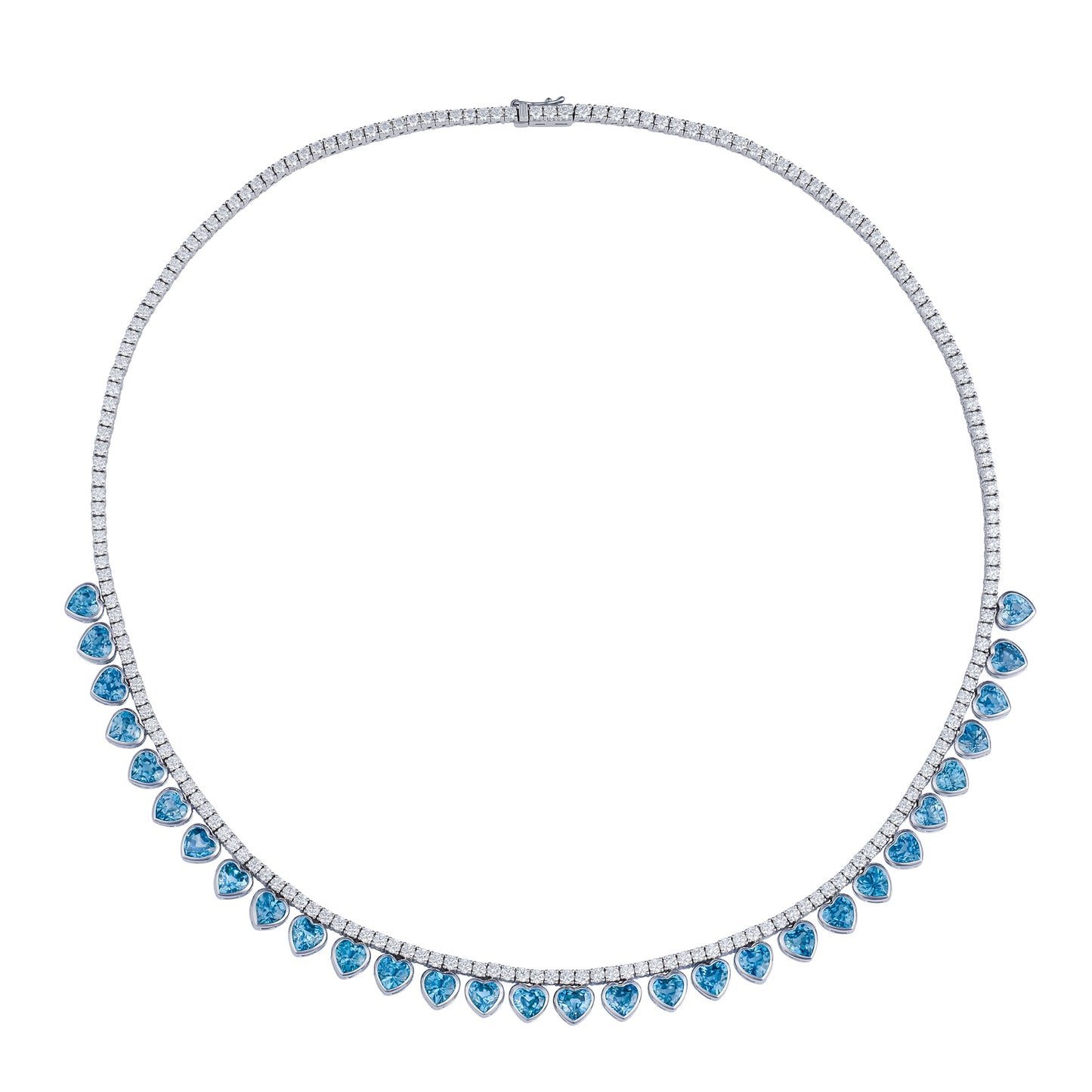 Emily P Wheeler Bride Necklace - Blue Zircon and Diamond