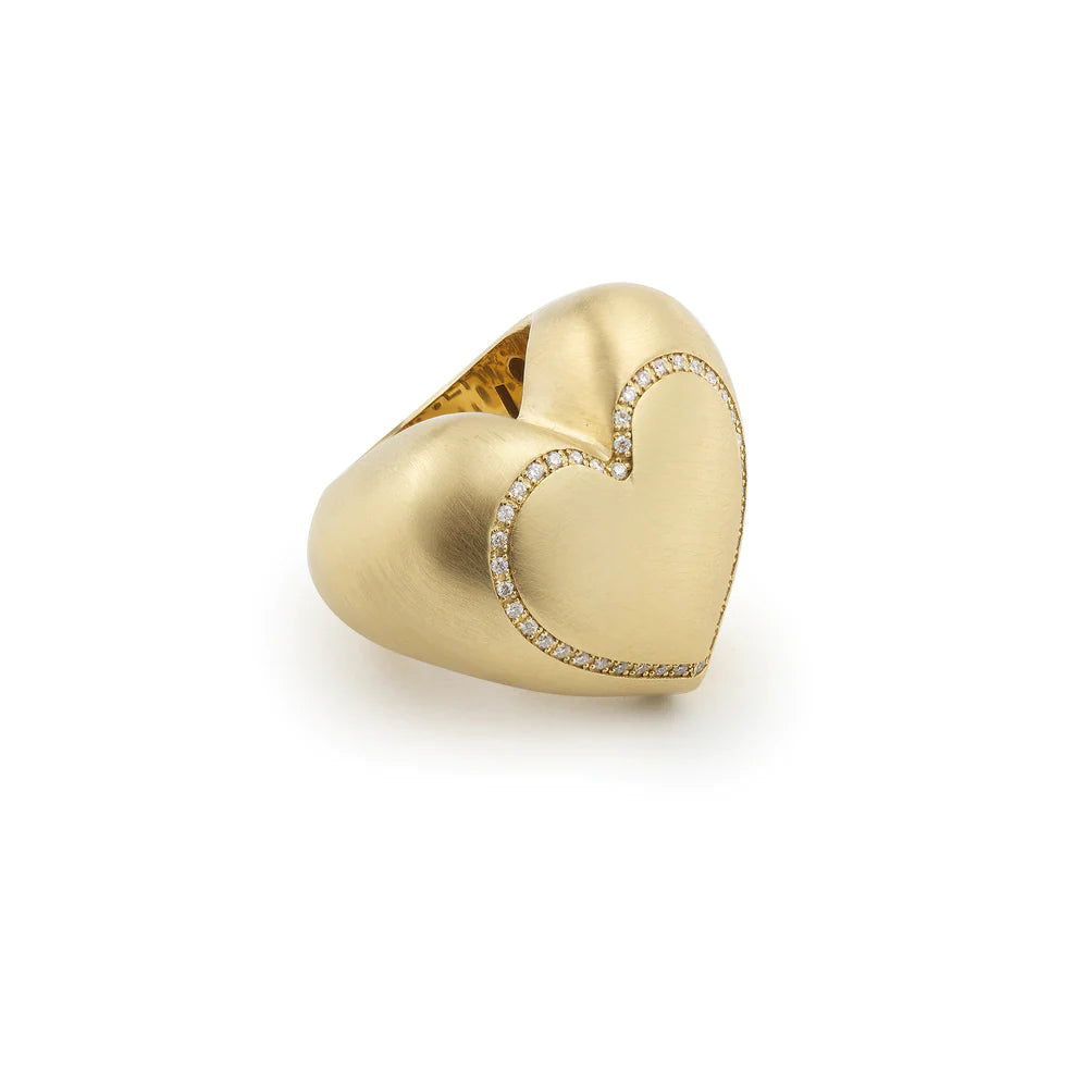 Lauren Rubinski Diamond Puff Heart Ring