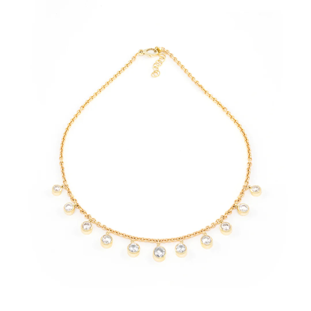 Jenna Blake Diamond Rolo Fringe Necklace