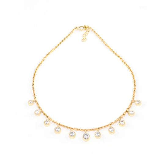 Jenna Blake Diamond Rolo Fringe Necklace