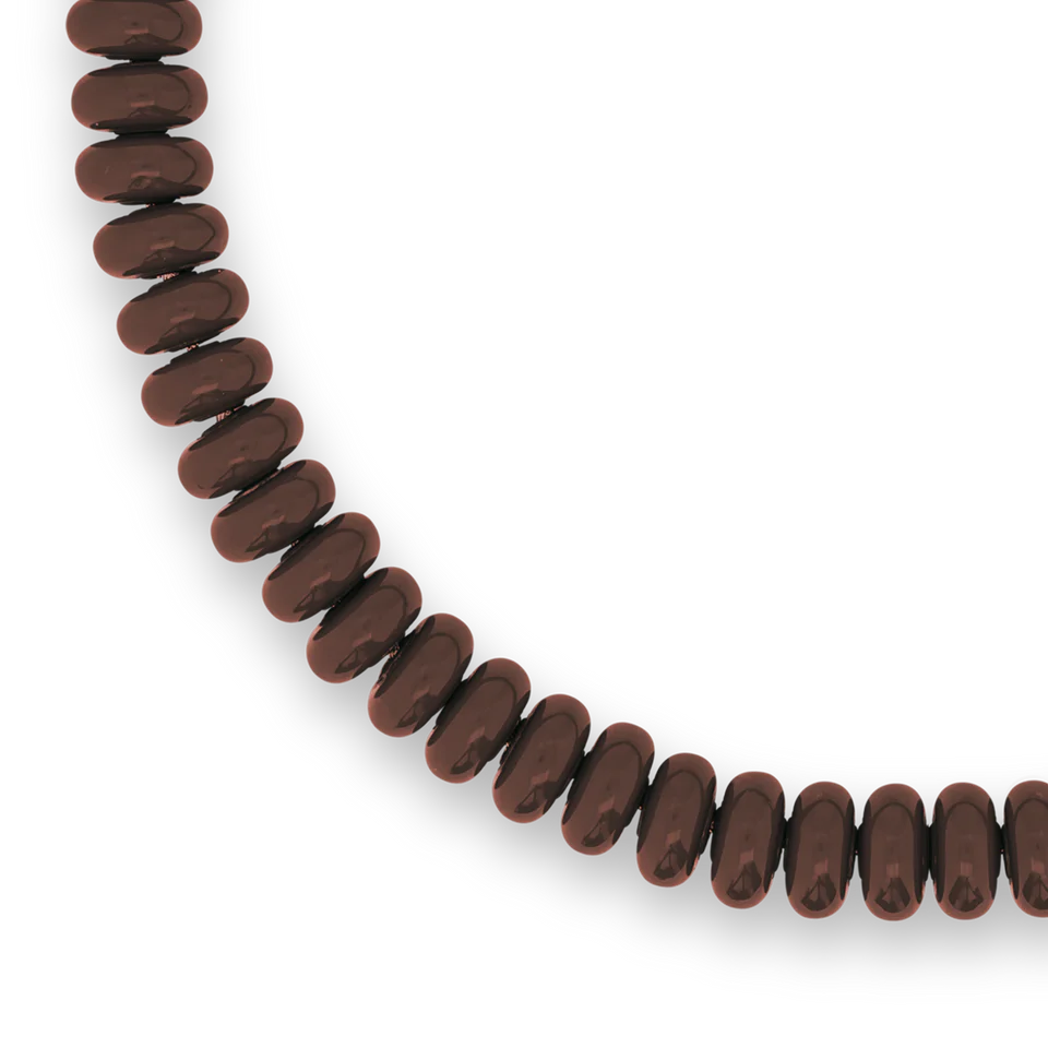 Lauren Rubinski Bob Silver and Chocolate Enamel Donuts Necklace