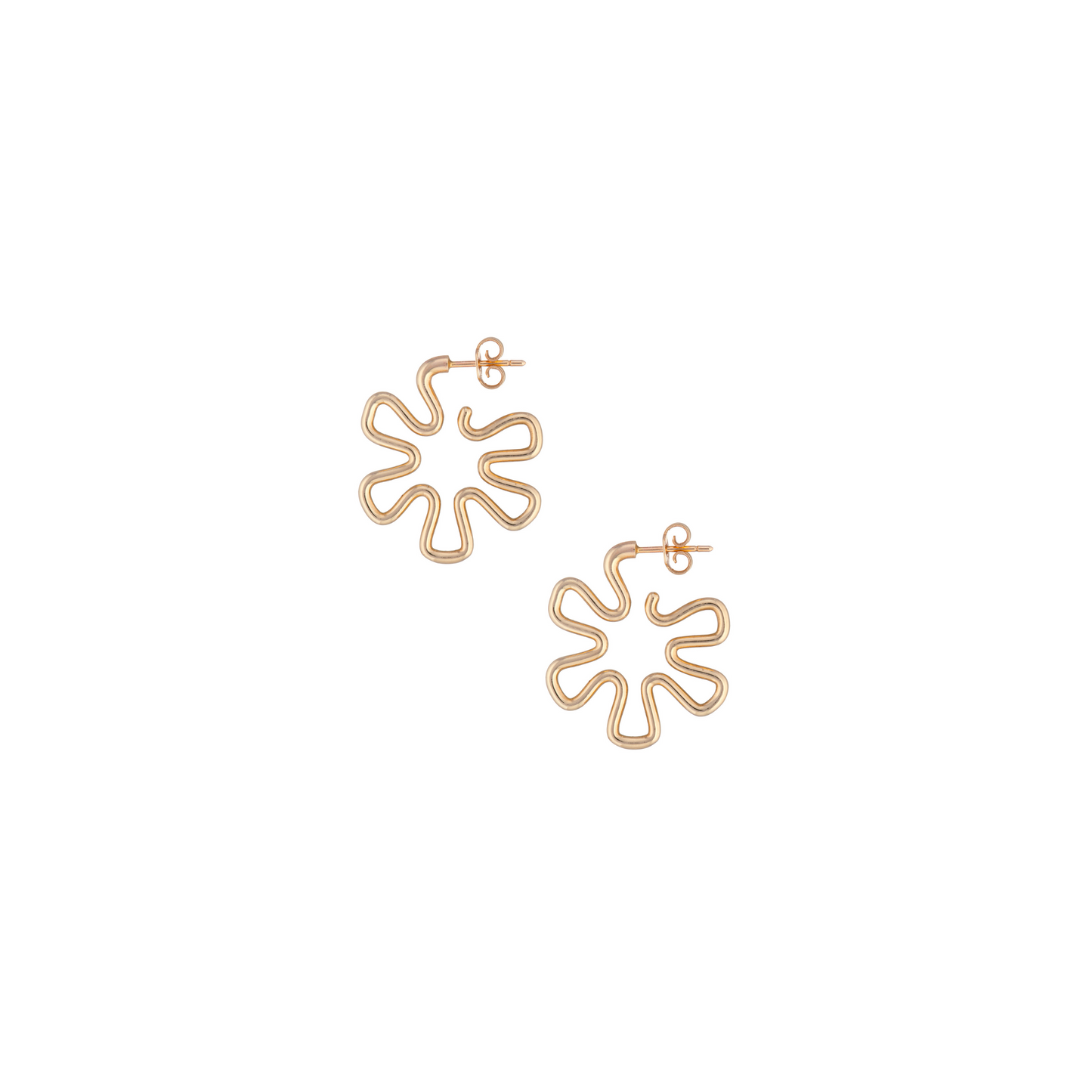 Bea Bongiasca Small Flower Power Gold Earrings