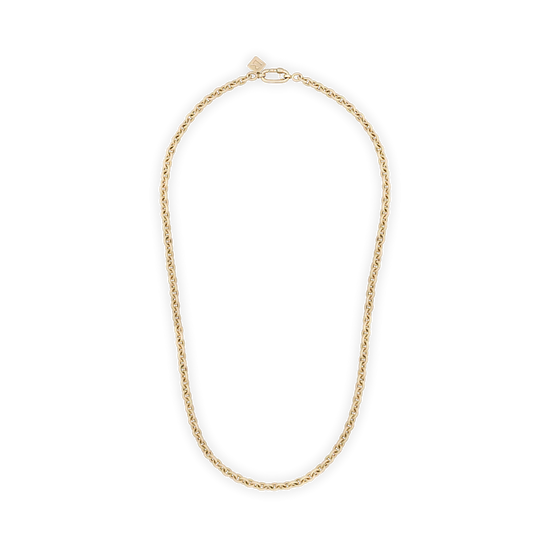 Lauren Rubinski Lee Brushed Yellow Gold Forçat Long Chain