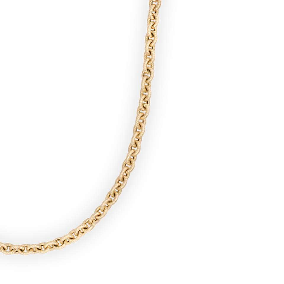 Lauren Rubinski Lee Brushed Yellow Gold Forçat Long Chain