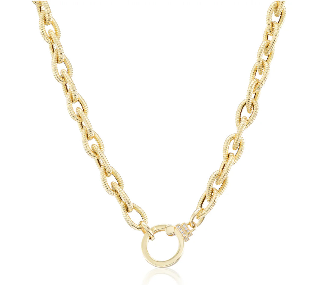 Sorellina Textured Teardrop Chain