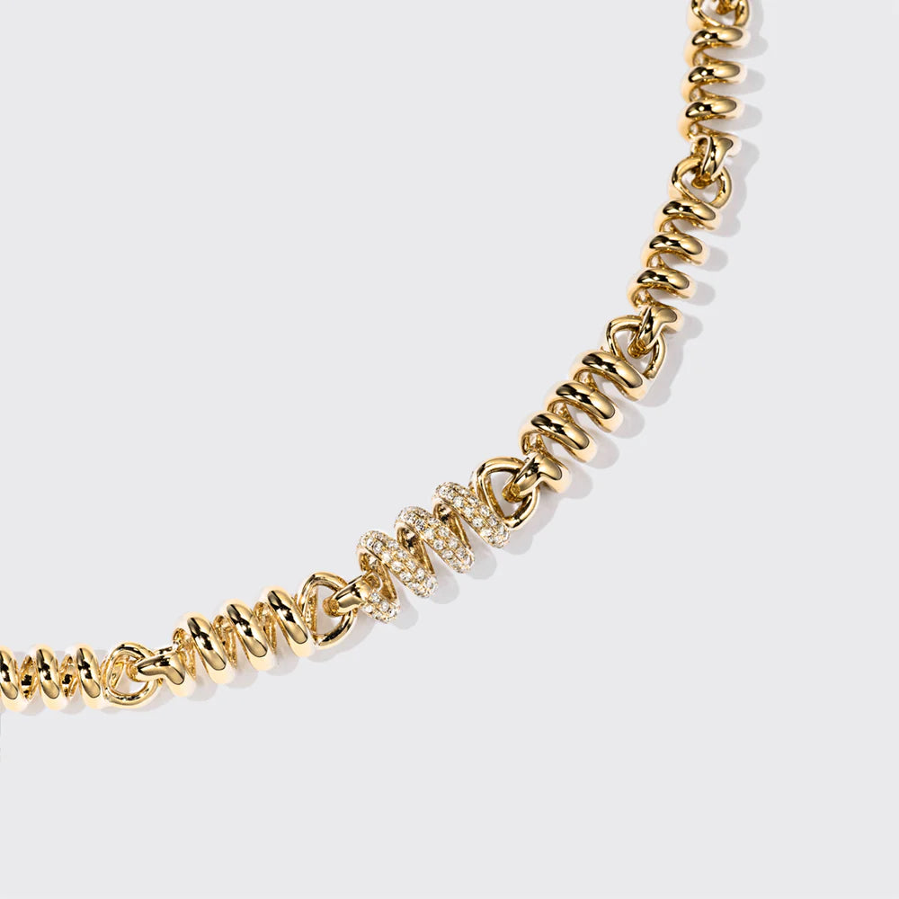 Boochier Single Diamond Slinkee Necklace