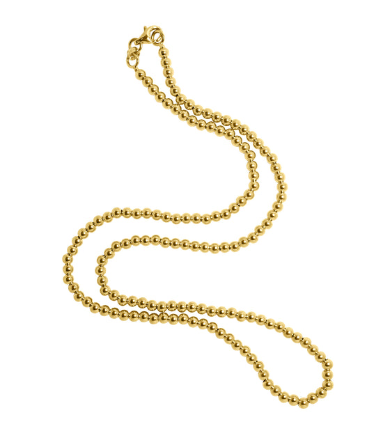 The Seven 14K Yellow Gold Beaded Chain - 18"