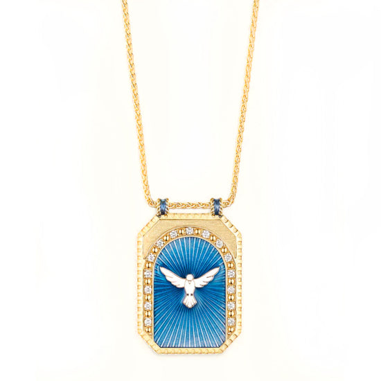 Marie Lichtenberg Blue Peace Scapular Necklace