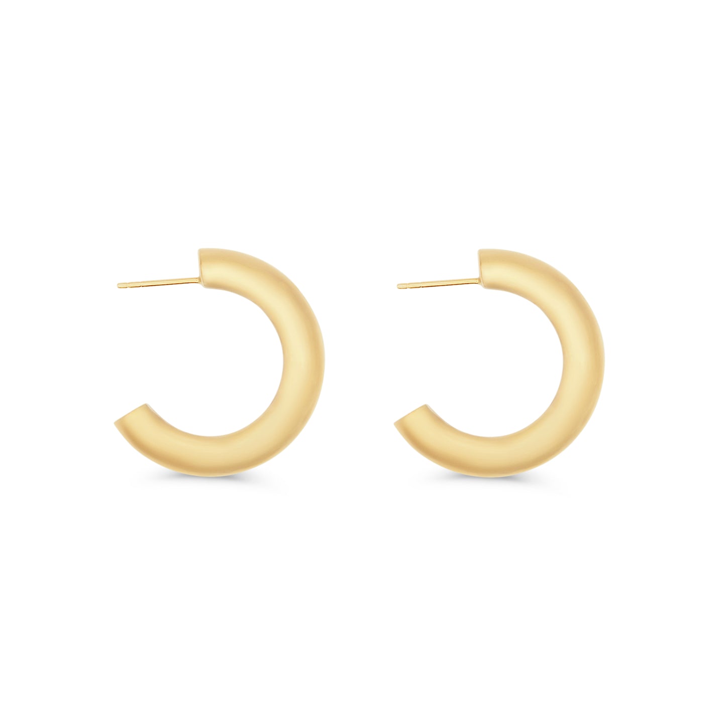The Seven 14K Large Post Hoops