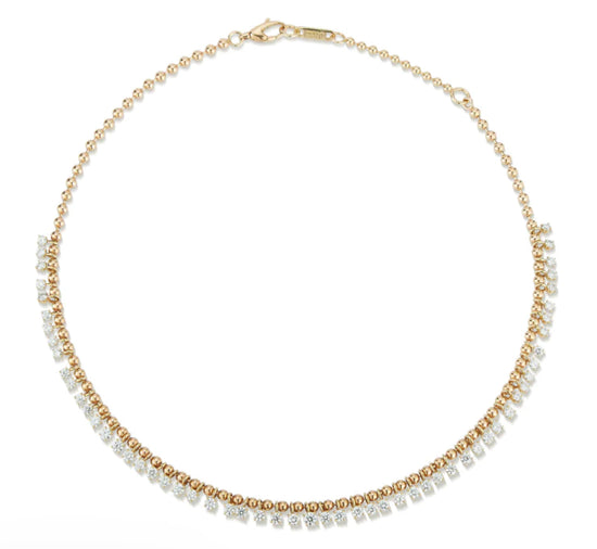 Load image into Gallery viewer, Jemma Wynne Connexion Graduating Diamond Fringe Necklace
