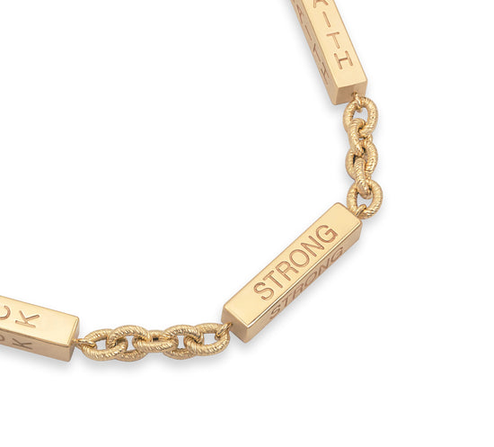 Lauren Rubinski small chain words necklace