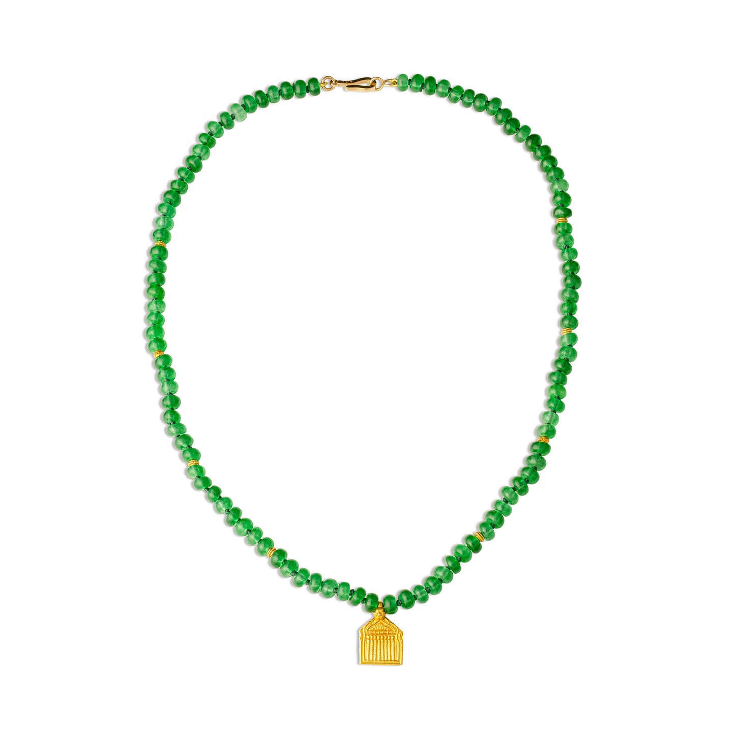 Load image into Gallery viewer, Ileana Makri Emerald Jade Beaded Necklace
