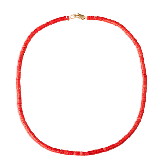 Load image into Gallery viewer, The Seven Coral Beaded Necklace
