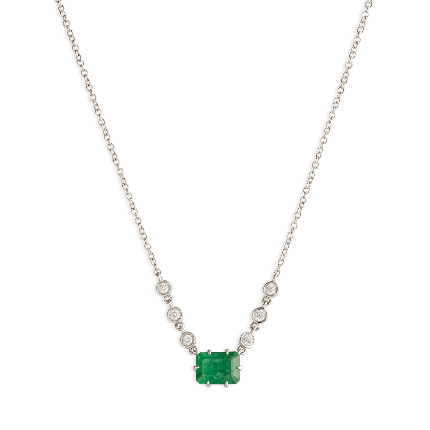 Meira T Emerald Cut Necklace