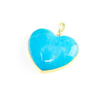 Jenna Blake Large Carved Turquoise Heart