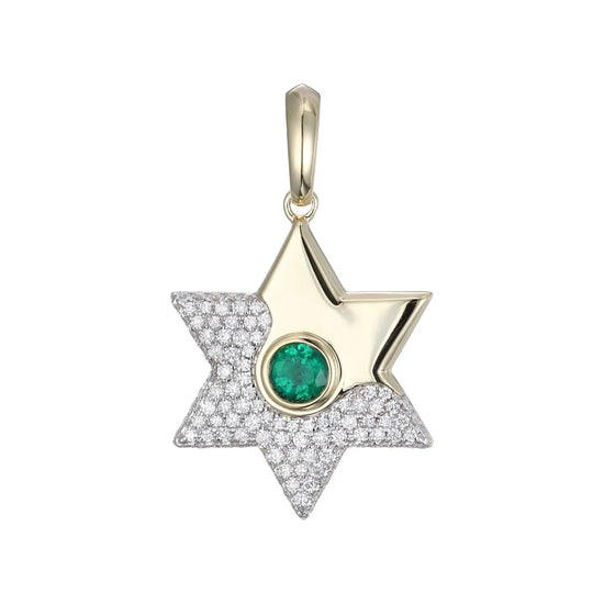 Type Jewelry LAVA Star Emerald & Diamond Pendant