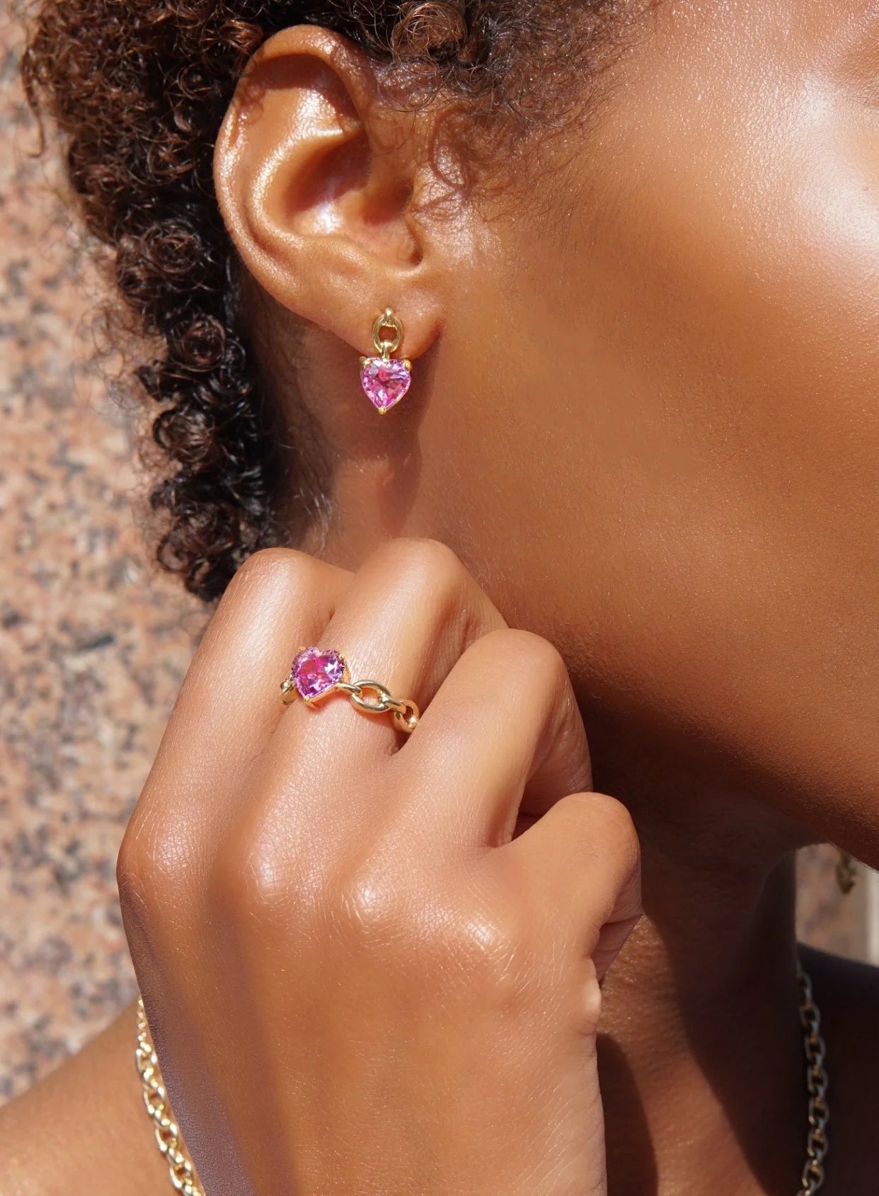 Nadine Aysoy Catena Petite Heart Earrings