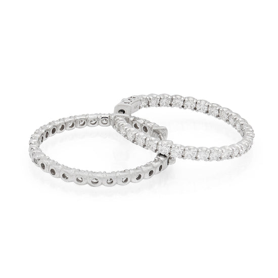 The Seven 4 CT White Gold Lab Grown Diamond Hoops