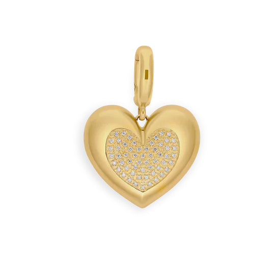 Lauren Rubinski Paulette Small White Diamond Heart Charm