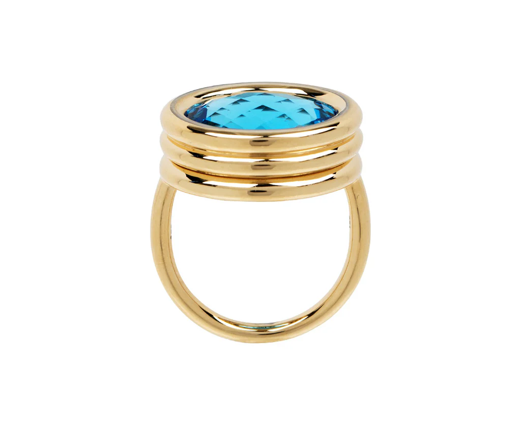 Beck Jewels Scuba Ring with Blue Topaz