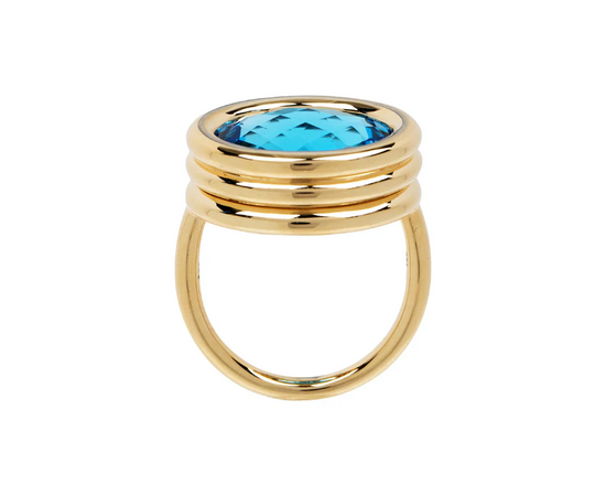 Beck Jewels Scuba Ring with Blue Topaz