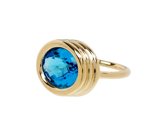 Beck Jewels Scuba Ring with Blue Topaz