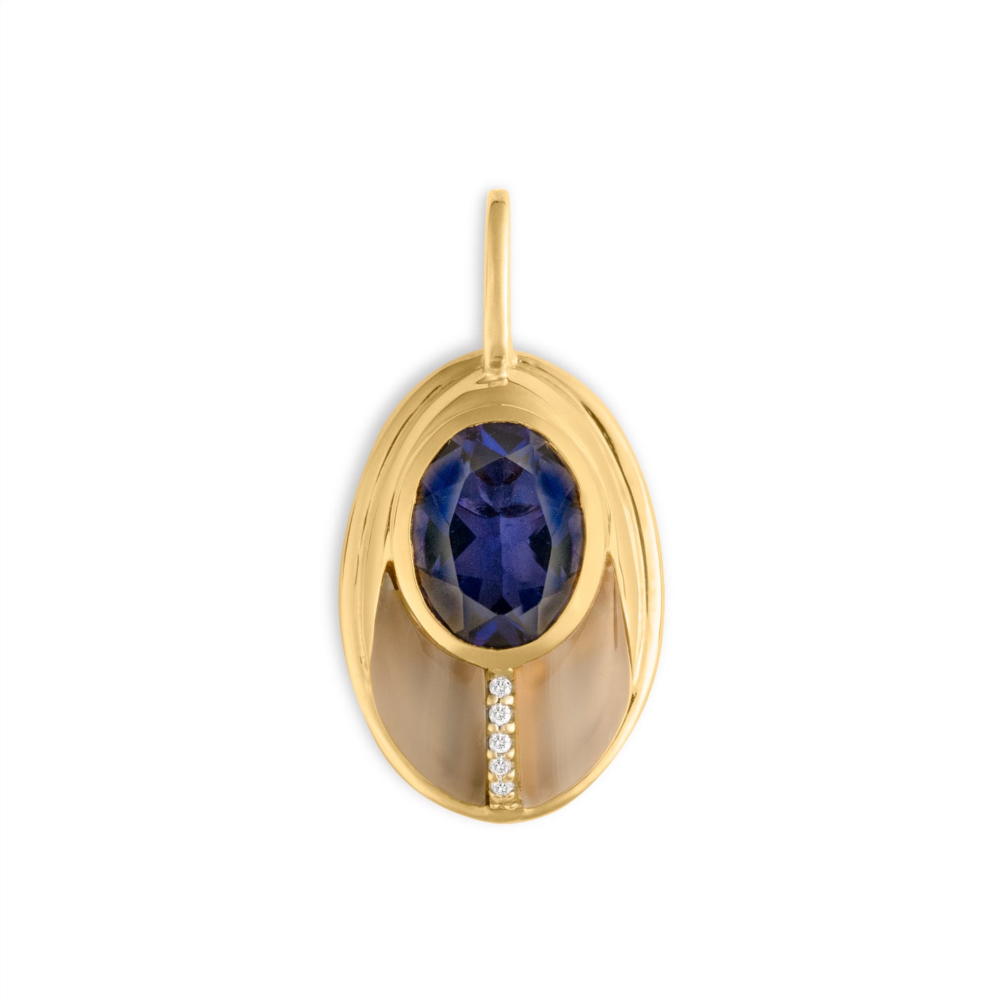 Load image into Gallery viewer, Mason &amp;amp; Books Small Love Bug- Chalcedony and Iolite
