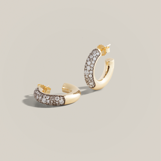 Lucy Delius Siganture Pavé Chubby Hoops