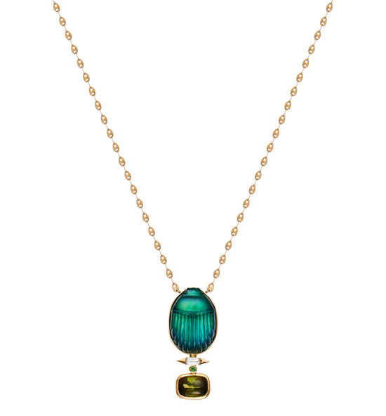 Lito Big Gola Necklace with Tourmaline