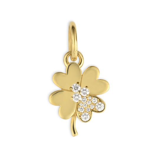 Jemma Wynne Prive Lucky 4 Leaf Clover Pendant with Diamonds