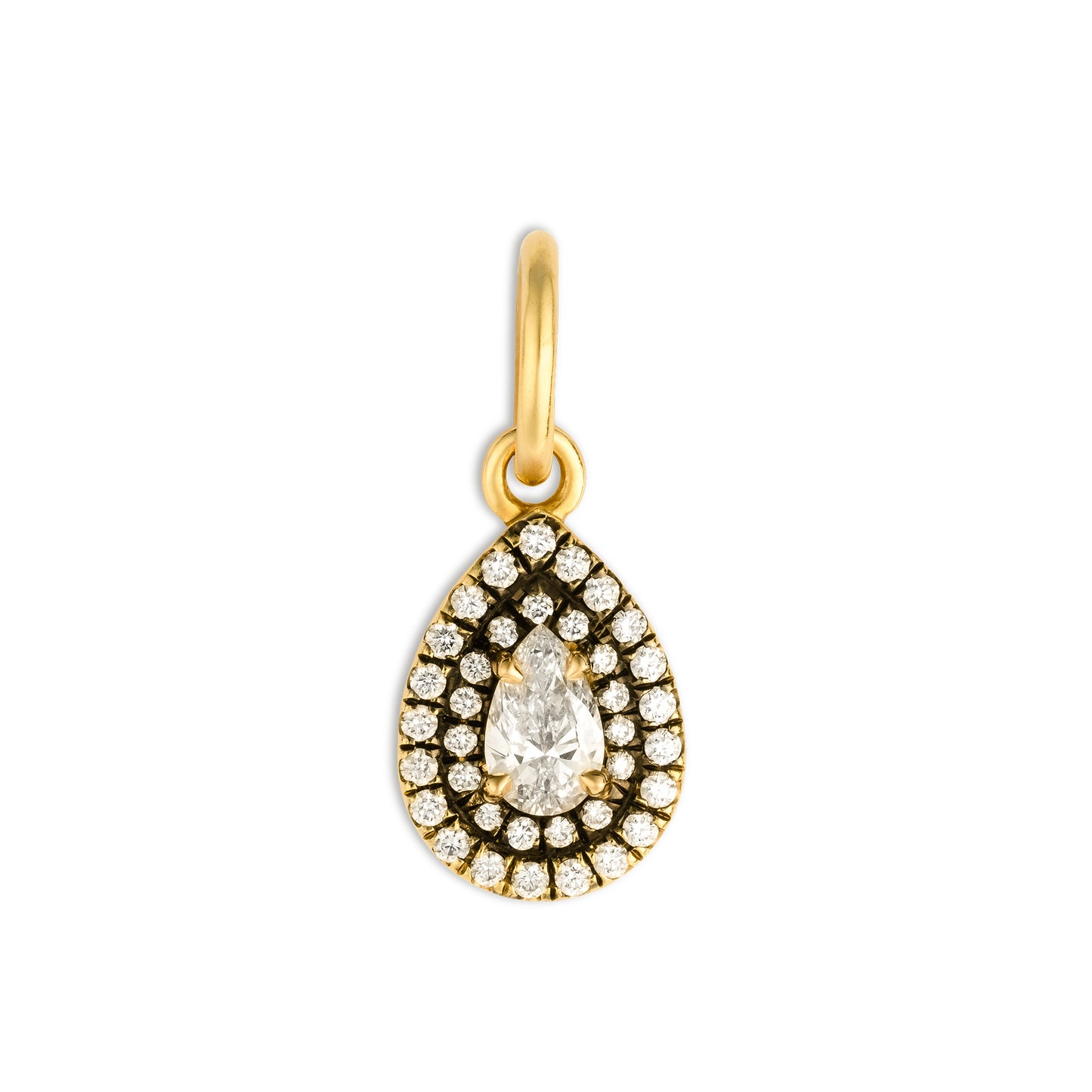 Load image into Gallery viewer, Jemma Wynne Connexion Diamond Pear Charm with Double Pave Diamond Frame
