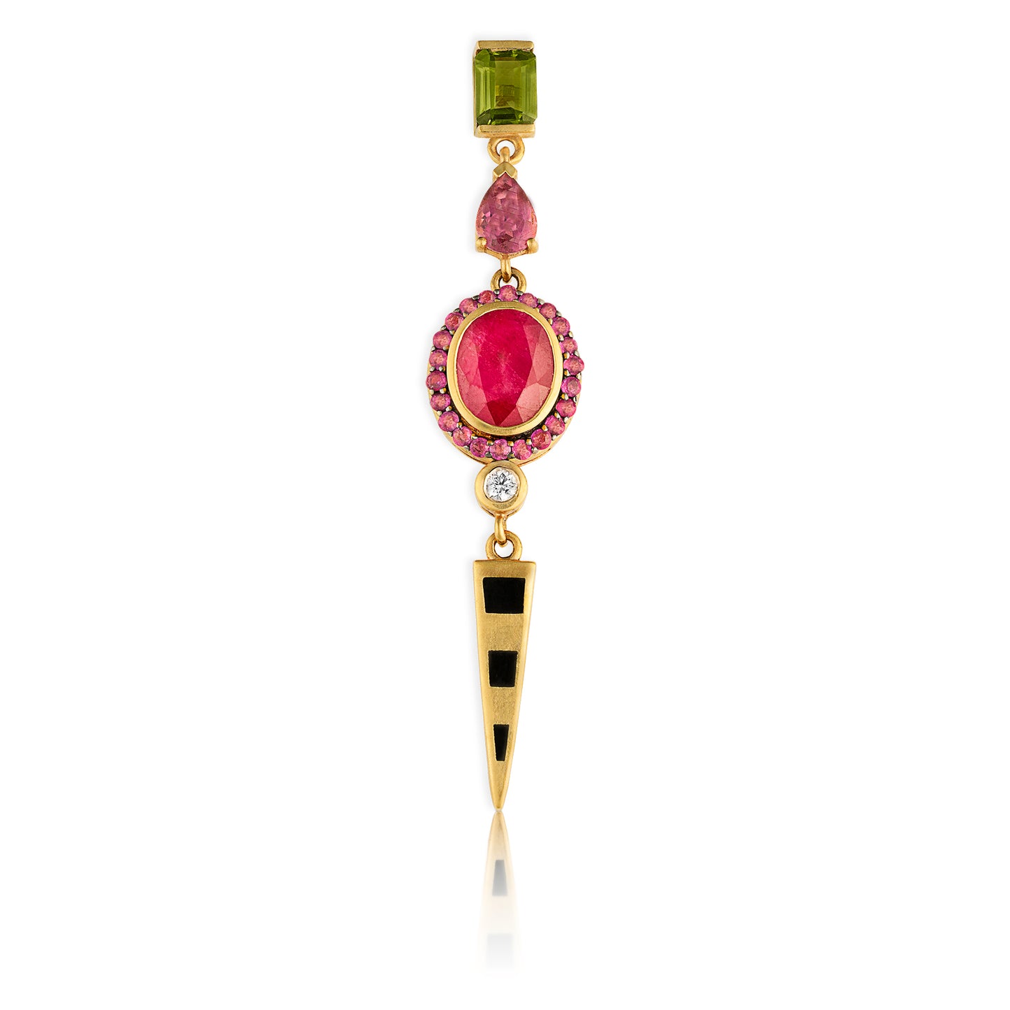 Load image into Gallery viewer, Holly Dyment Go Lightly Single Long Earring - Ruby

