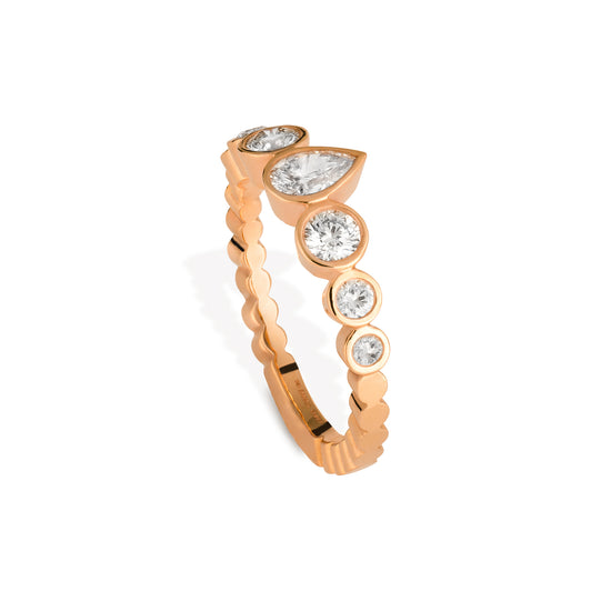 Load image into Gallery viewer, Jemma Wynne Prive Graduated Diamond Band with Pear Diamond Center
