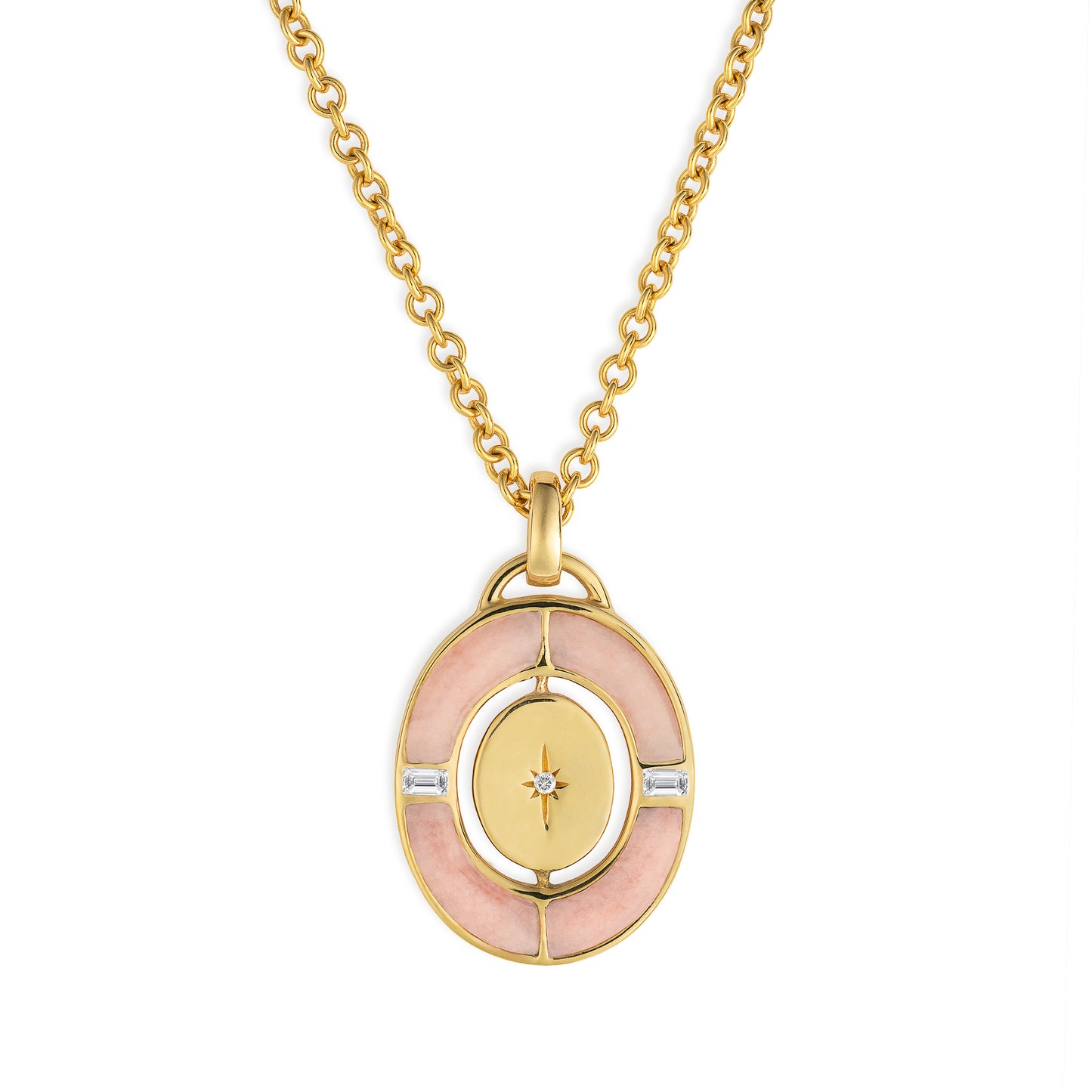 Load image into Gallery viewer, Sorellina Capri Inlay Pendant - Pink Opal
