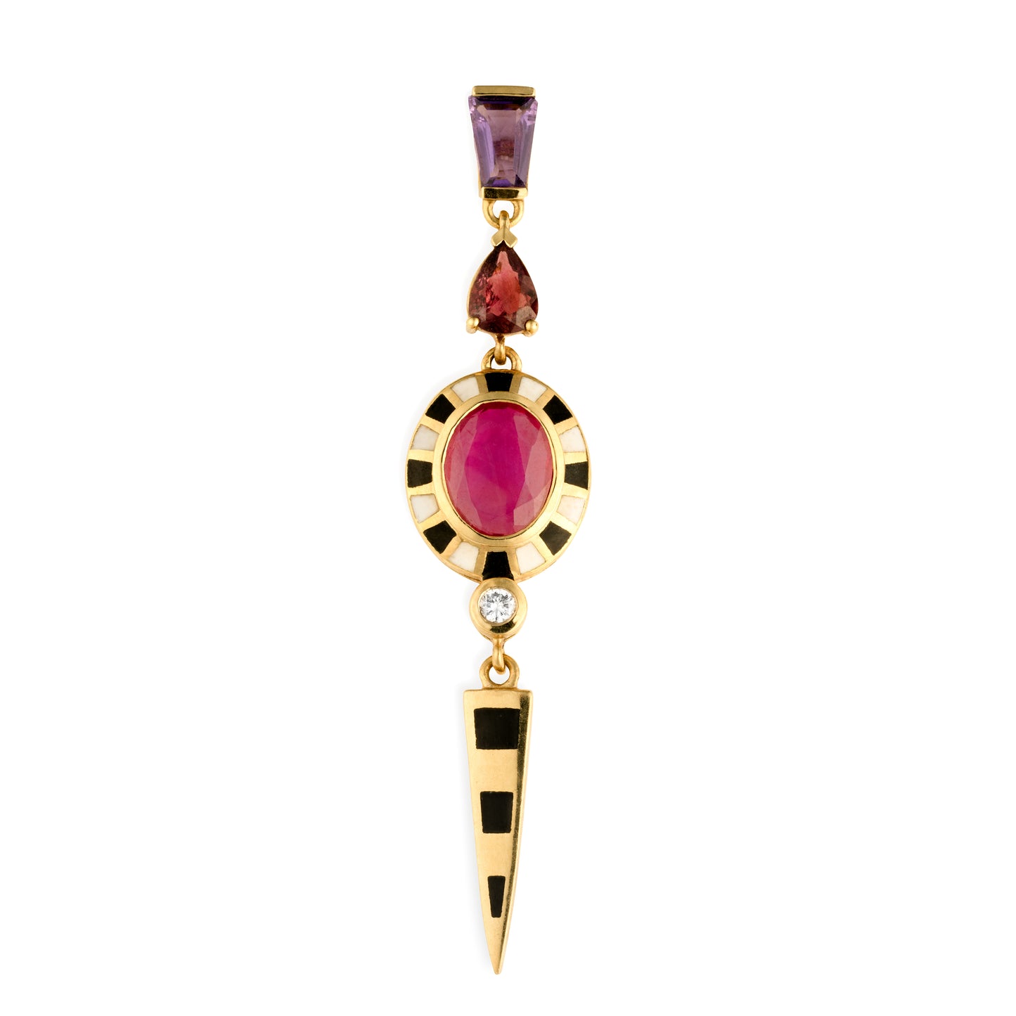 Load image into Gallery viewer, Holly Dyment Go Lightly Single Long Earring - Amethyst
