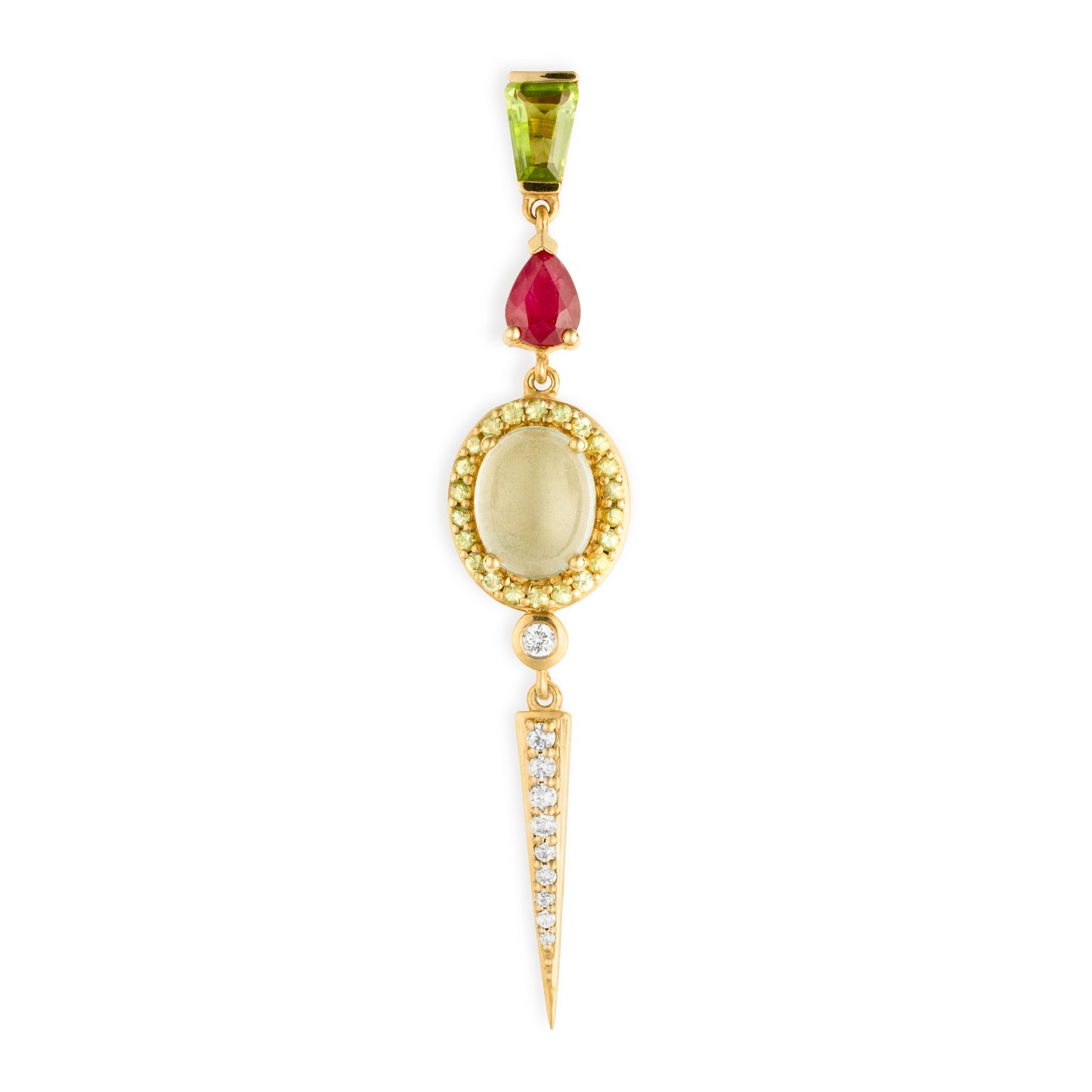 Load image into Gallery viewer, Holly Dyment Go Lightly Single Long Earring - Moonstone
