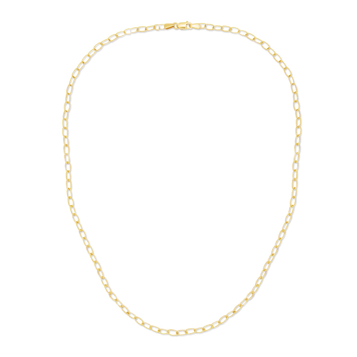 The Seven 14K Twisted Oval Link Chain