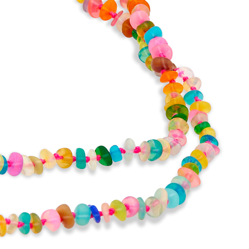 The Seven Rainbow Opal Beaded Necklace