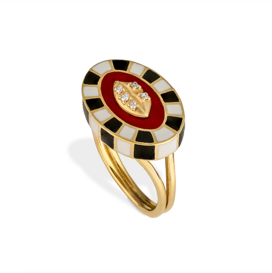 Load image into Gallery viewer, Holly Dyment Mini Lips Red Ring
