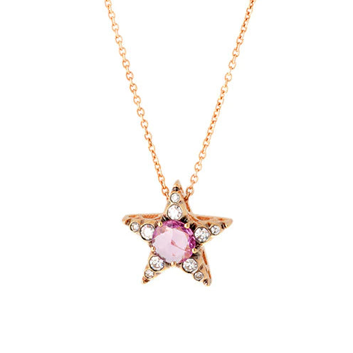 Selim Mouzannar Istanbul Pink Sapphire & Diamond Star Pendant Necklace