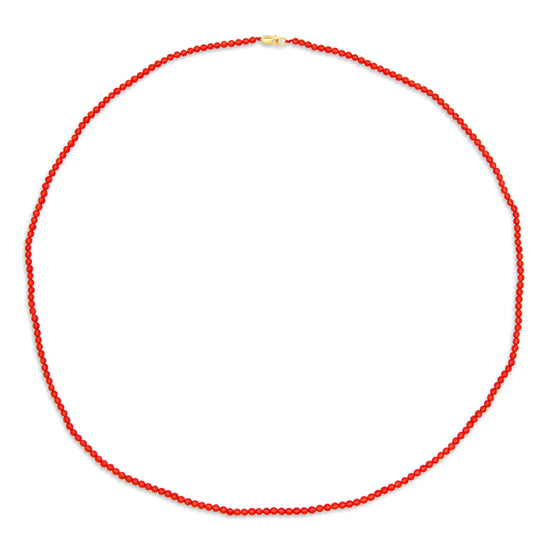 The Seven Mini Round coral beads strand