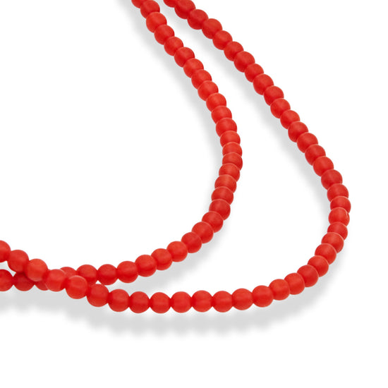 The Seven Mini Round coral beads strand