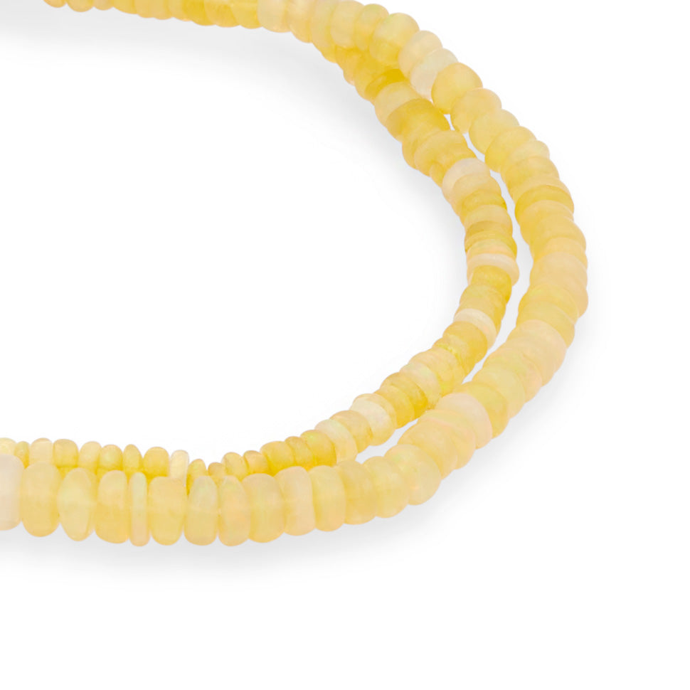 The Seven Medium graduated soft yellow opal strand