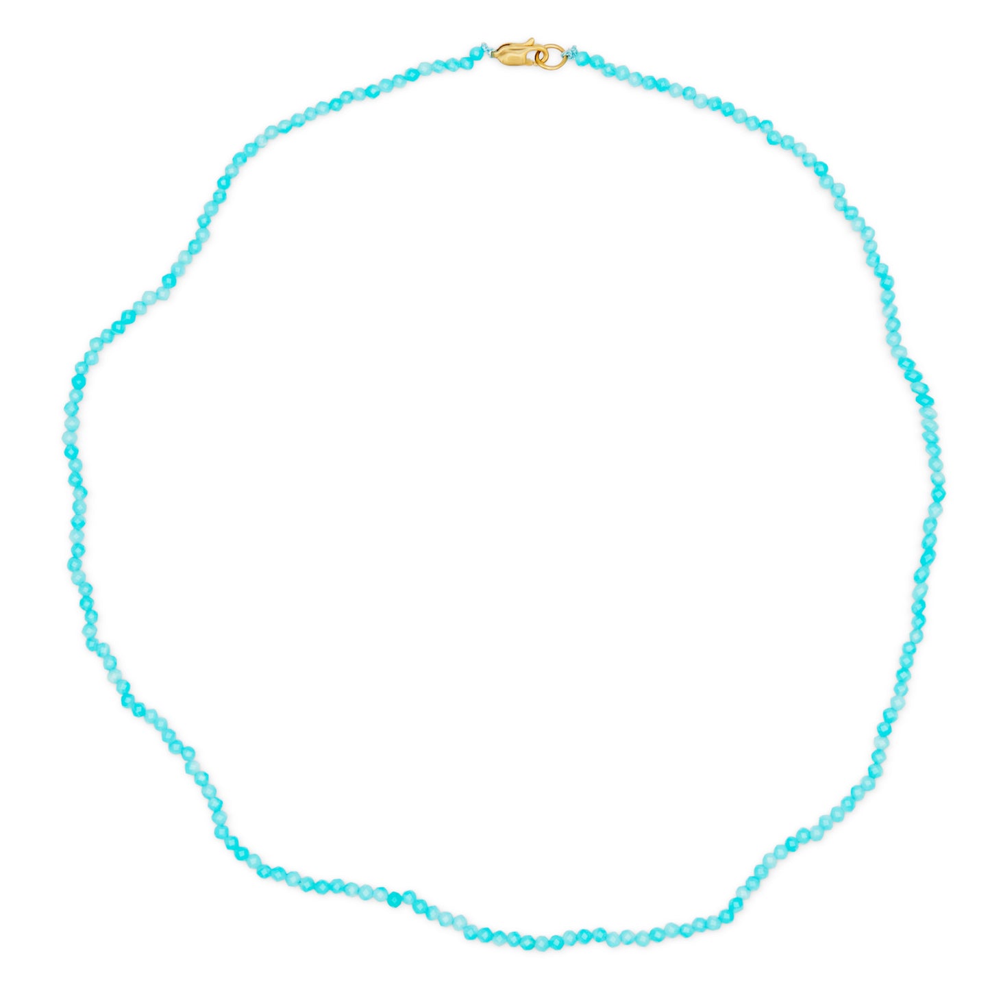 The Seven small round turquoise beaded strand