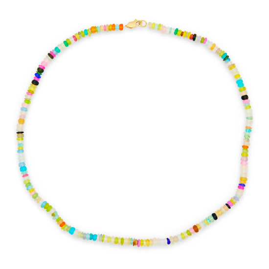 The Seven Rainbow Opal Beaded Necklace