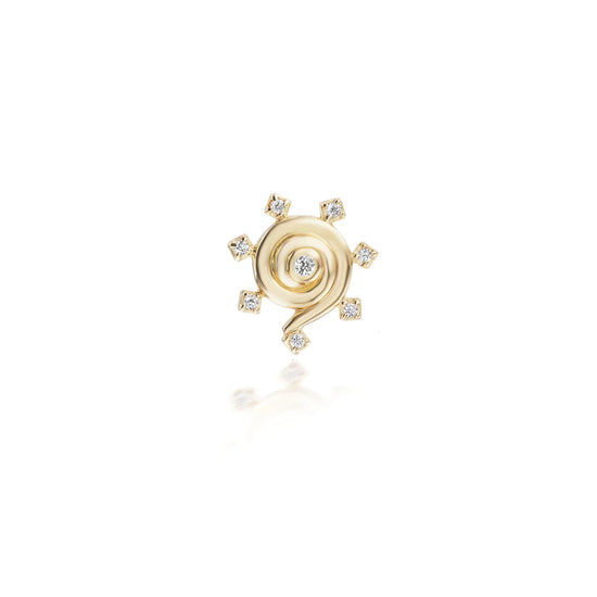 Load image into Gallery viewer, Sorellina The Spiral Gratitude Stud

