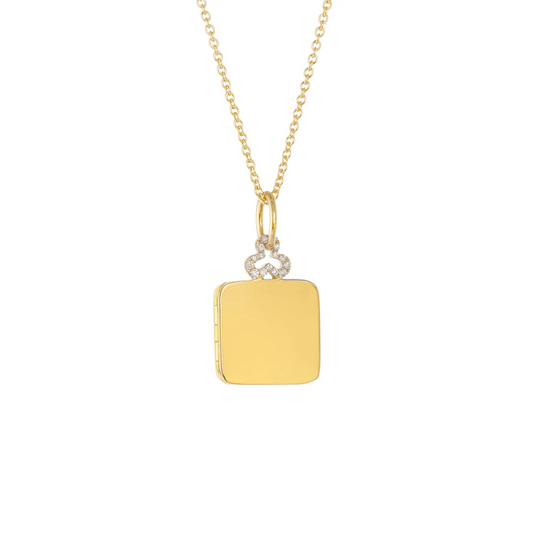 Devon Woodhill Classic Trefoil Pillow Locket Necklace