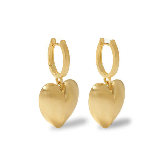 Lauren Rubinski Heart Charm Earrings