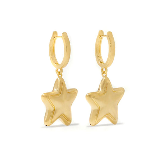 Lauren Rubinski Star Charm Earrings